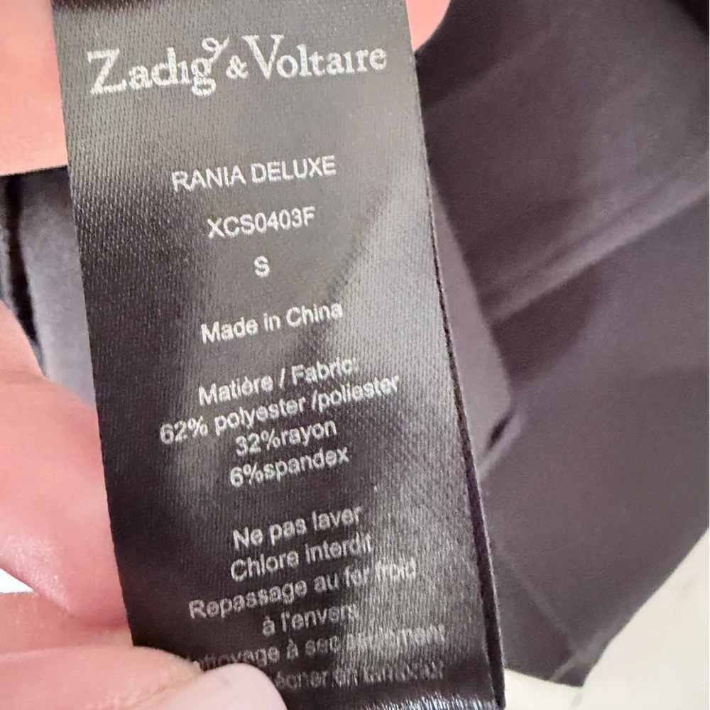 ZADIG & VOLTAIRE SIZE S BLACK MINI DRESS‎ BACK CUT OUT RHINESTONES RANIA DELUXE - Picture 5 of 5